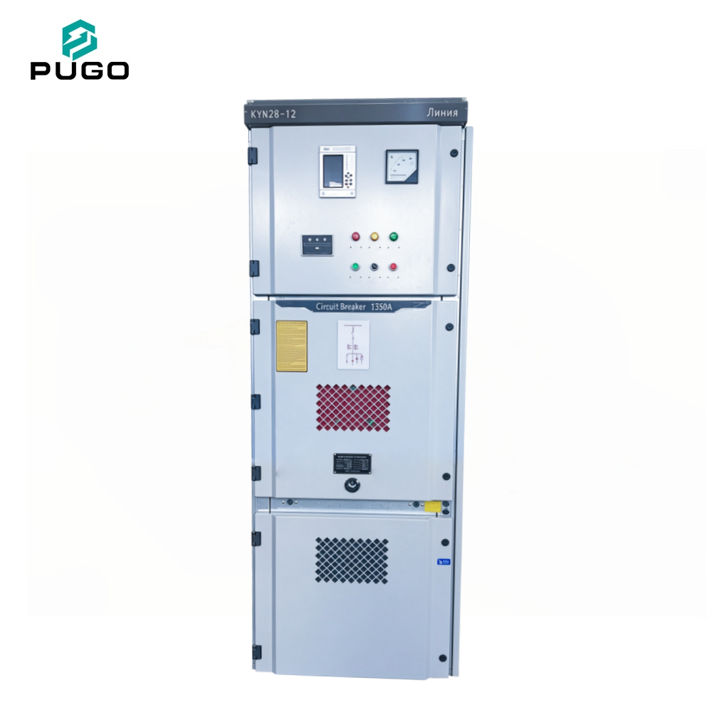 PUGO 40kA Breaking Capacity KYN28-12 Switch Cabinet 12kV 630A 1250A 3150A Vacuum Circuit Breaker Armoured Removable Switchgear