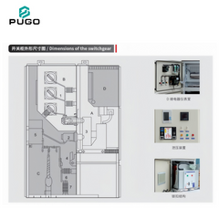 PUGO 40kA Breaking Capacity KYN28-12 Switch Cabinet 12kV 630A 1250A 3150A Vacuum Circuit Breaker Armoured Removable Switchgear