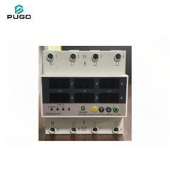 PUGO three-phase multifunctional digital display protector (100A adjustable, three-phase overvoltage, overcurrent, three-phase unbalance protection)